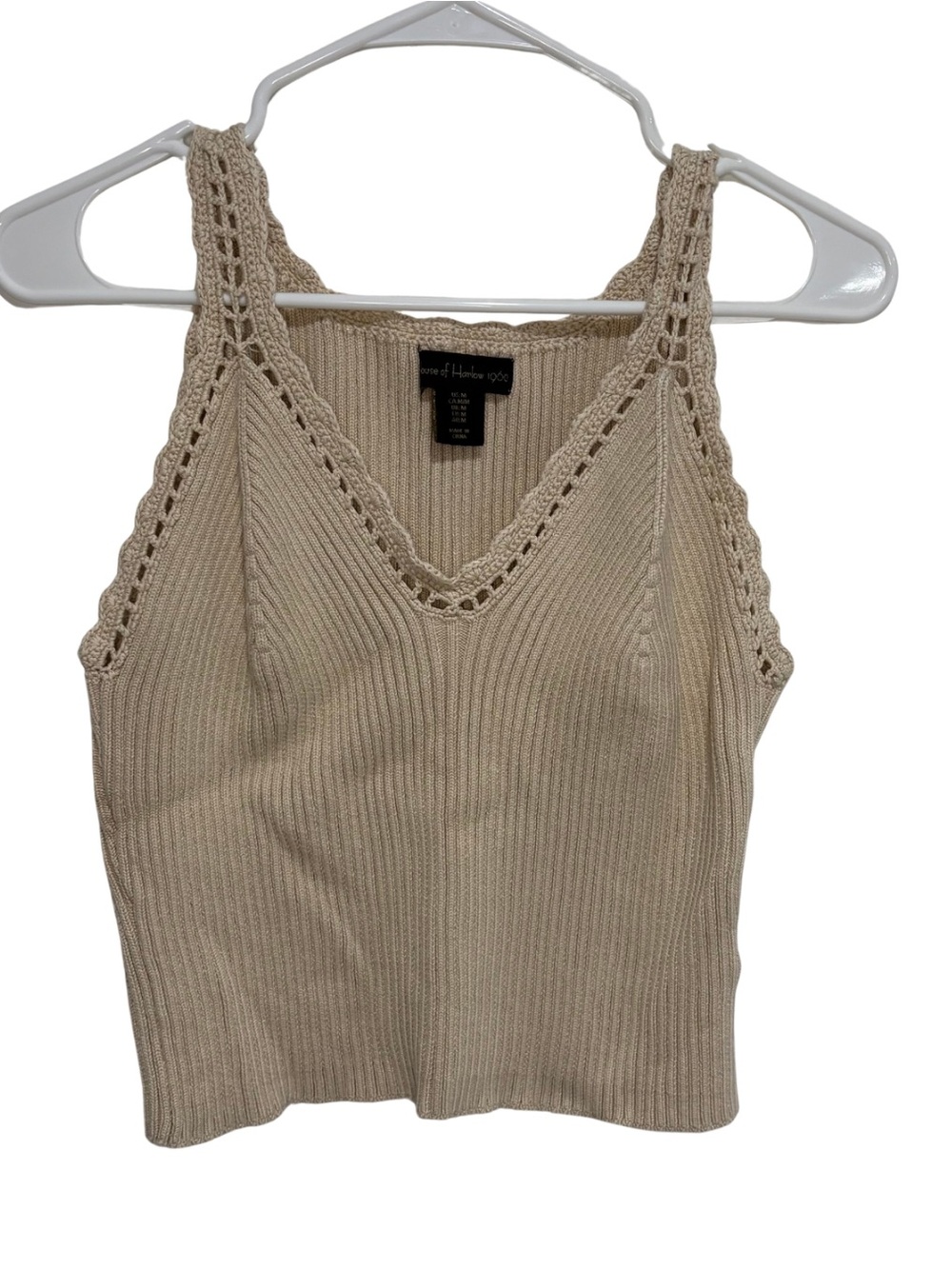 House of Harlow 1960 Ribbed Knit Sweater Tank Top Sleeveless Women's
